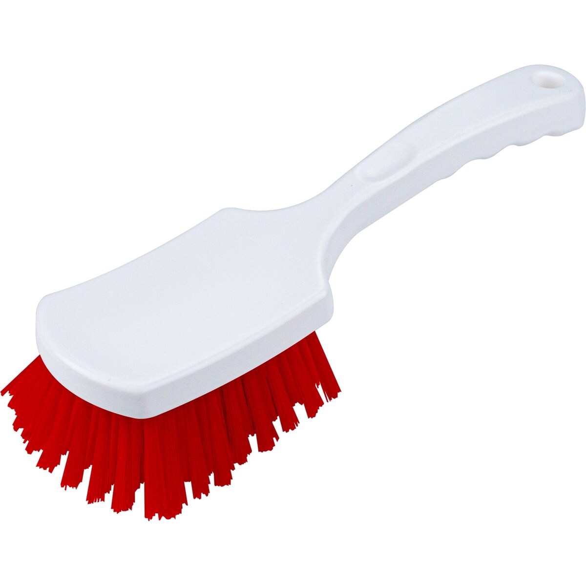 METRO Professional Stielbürste, Polypropylen / PBT, 10 x 28 x 5.5 cm, weiß / rot