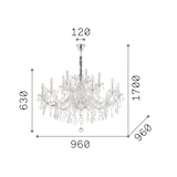 thumbnail of Lampadario Classico Napoleon Metallo-Cristallo Cromo 18 Luci E14