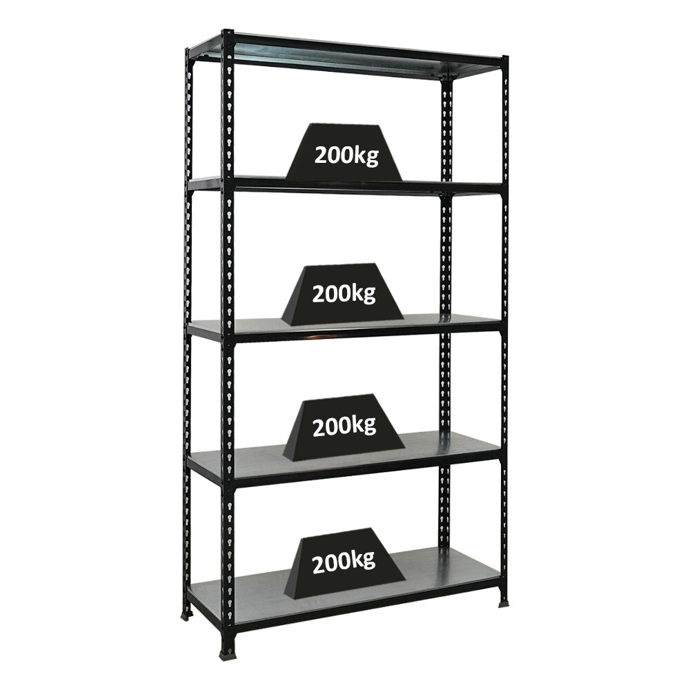 PROREGAL Étagère charge lourde BIG METAL SHARK | HxLxP 200x110x40cm | 200kg par niveau | Anthracite-Galvanisé