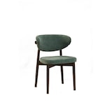 thumbnail of METRO PROFESSIONAL Chaise de restaurant rembourrée Rivello, lot de 2, bois de hêtre, wengé/vert