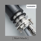 thumbnail of JANA | Torneira de cozinha extraível de aço inox premium preto mate | Torneira misturadora arco alto | T gastro alta pressão 360° giratória 2 conexões