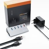 thumbnail of Primewire - USB HUB 3.2 Gen1, USB Adapter, USB Verteiler, 5-Port, kompatibel mit Windows Desktop-PCs, Notebooks, Laptops, MacBooks (bis 2015), Mac