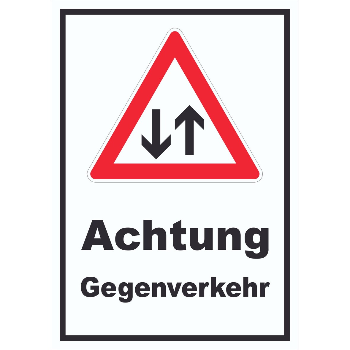 Schild Achtung Gegenverkehr A1 (594x841mm)