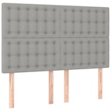 thumbnail of vidaXL Boxspringbett mit Matratze & LED Hellgrau 140x190 cm Stoff