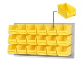 thumbnail of PROREGAL Trägersystem Graue Systemplatte mit 18x gelben Sichtlagerboxen 3.0 | Maße HxB 50x100cm | Sichtlagerbox, Sichtlagerbehälter, Sichtlagerkasten