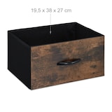 thumbnail of Relaxdays Kommode Industrial, HBT: 71,5 x 84 x 32,5 cm, Stoff, Metall, Holzoptik, 4 Schubladen, Sideboard, braun/schwarz