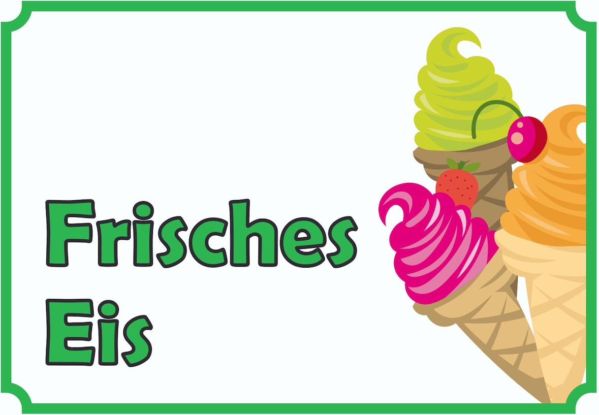 Frisches Eis Schild A0 (841x1189mm)