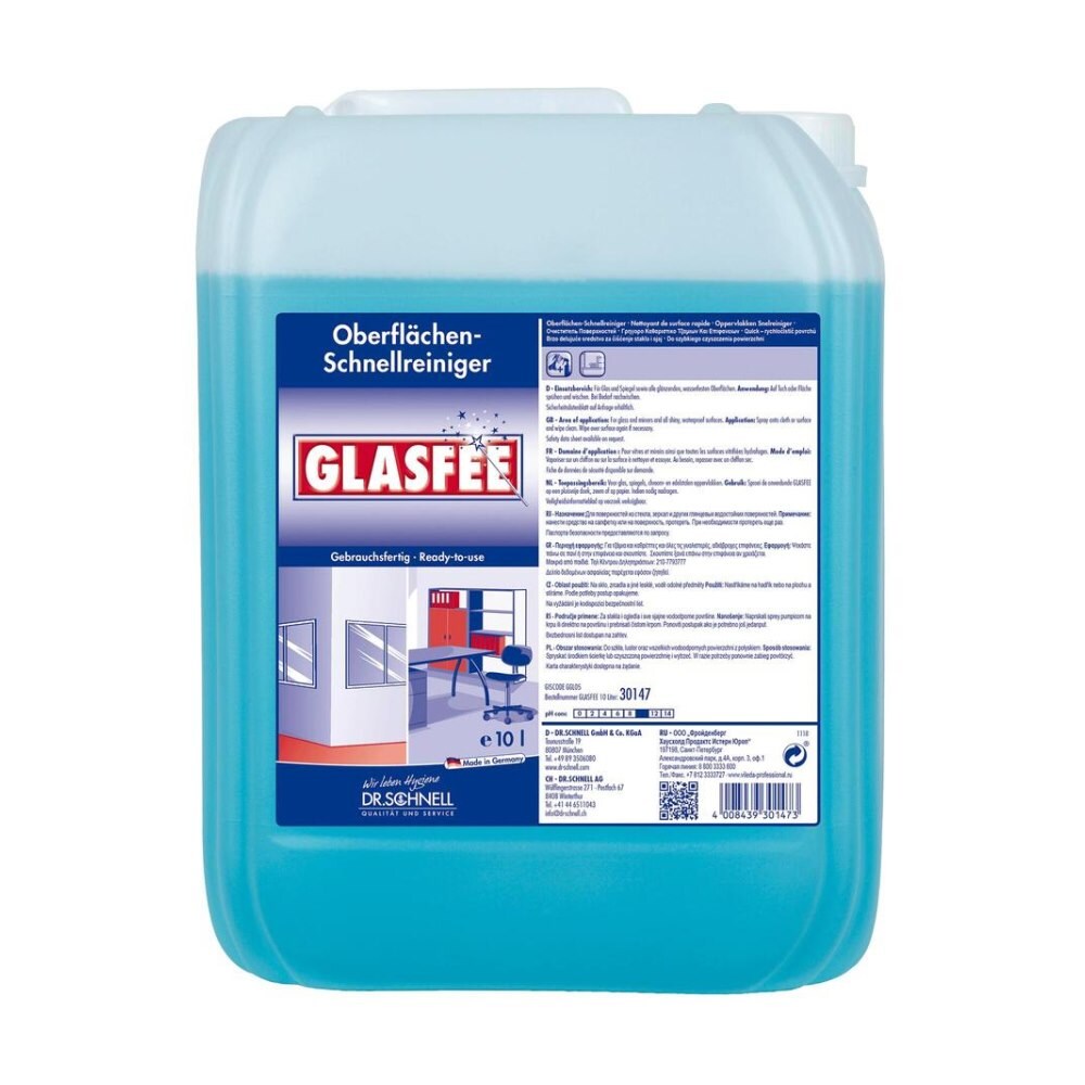 Dr. Schnell Glasfee Glas- und Oberflächenreiniger – 10 Liter Kansiter - 30147