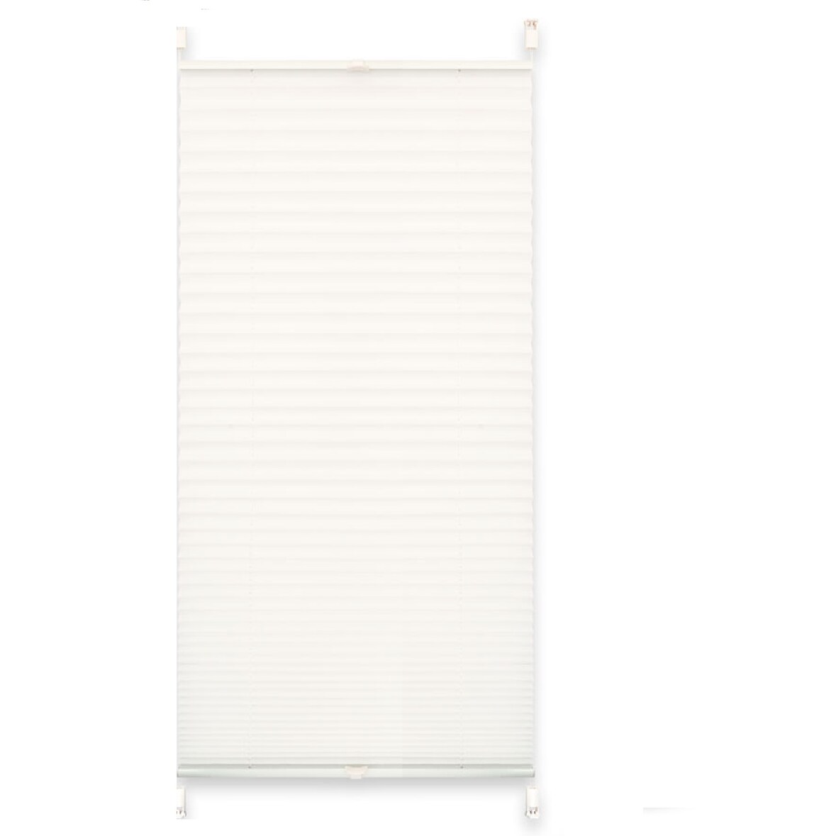 Plissee Verspannt mit Klemmträgern ohne Bohren Faltrollo Fensterrollo Marke 70 x 140 cm weiß crash