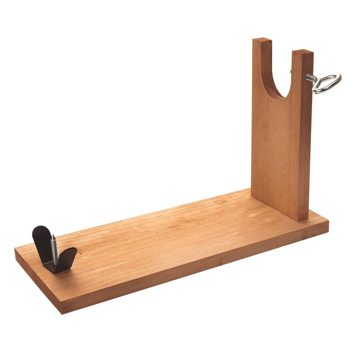 WellHome - Hamhouder van grenenhout 40x16x23 cm, met stalen hardware en bevestiging
