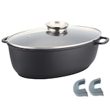 thumbnail of Bräter 7,3 L Aluminiumguss Schmortopf Induktion Bratentopf Entenbräter Gänsebräter Hähnchenbräter