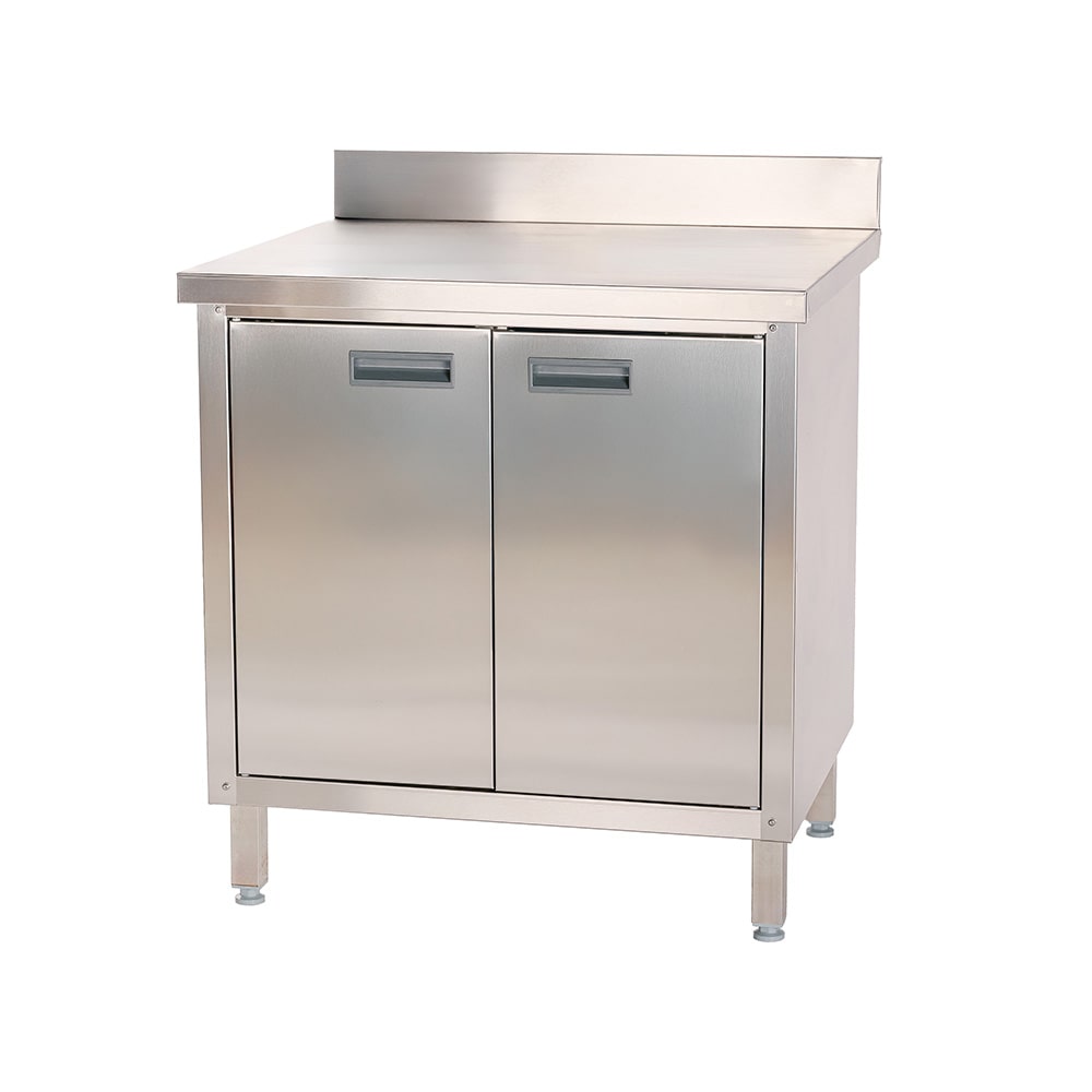 Romux® Mesa de Aço Inoxidável para Hotelaria de Parede com Portas de Batente 1000x600x850 mm Desmontável | Mesa de Trabalho Inox Bar Restaurante