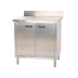 thumbnail of Romux® Mesa de Aço Inoxidável para Hotelaria de Parede com Portas de Batente 1000x600x850 mm Desmontável | Mesa de Trabalho Inox Bar Restaurante