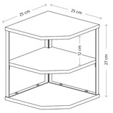 thumbnail of Küchen-Eckregal, Spanplatte, FSC 28x26x26cm
