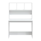 thumbnail of Bureau avec étagères Blanc 102x45x148 cm Bois d'ingénierie Modèle Apex Vent