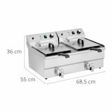 thumbnail of Helloshop26 - Friteuse électrique 2 x 16 litres 230 volts professionnel 3000 watts acier inoxydable 14_0003984