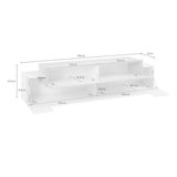 thumbnail of Dmora Mobile porta TV Teo, Credenza bassa da soggiorno, Base porta TV, 100% Made in Italy, cm 200x45h52, Bianco lucido