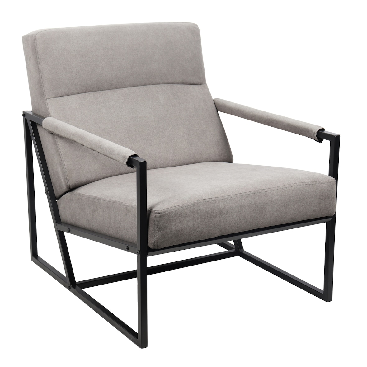 CHRIS Loungestuhl Cocktailsessel Polsterstuhl mit Armlehne Grau