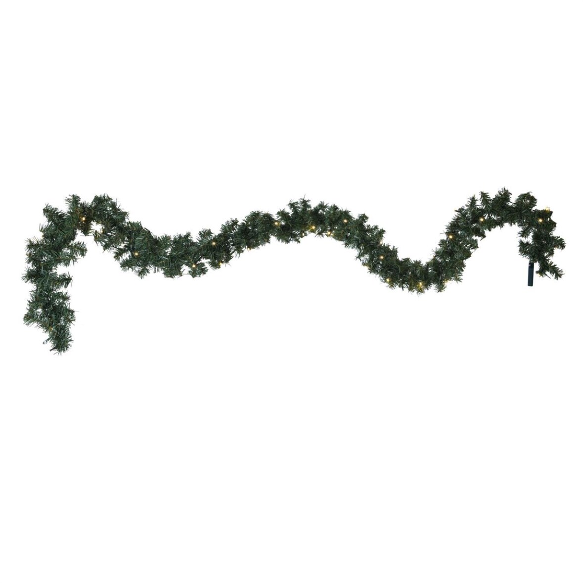 LED Tannengirlande Weihnachtsgirlande beleuchtet 30LED Batterie Timer 2,50m grün