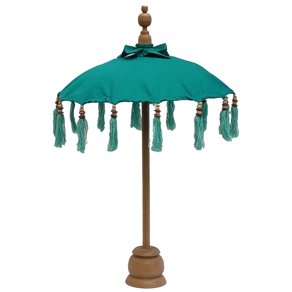 Sonnenschirm Bali-Schirm Dekoschirm 75x50cm Petrol farbend Mini Handmade Schirm