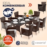 thumbnail of CASARIA® Polyrattan Gartenstühle 4er Set Braun