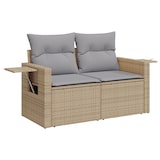thumbnail of vidaXL 12-teiliges Gartensofa-Set mit Kissen in Beige aus Poly-Rattan und Akazie