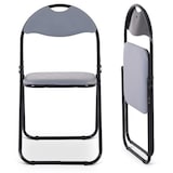 thumbnail of Klappstuhl 6er-Set, klappbarer Gästestuhl, gepolstert, leicht und bequem, Belastbarkeit 100 kg, Grau/Schwarz, Raburg Paul