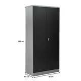 thumbnail of PROREGAL Stahlschrank BEE mit 6 lackierten Fachböden | HxBxT 195x92x60cm | Grau-Schwarz | Werkstattschrank Werkzeugschrank Aktenschrank