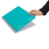 thumbnail of Cuaderno A4+ tapa extradura 120H 80G rayado microperforado 5 bandas color Navigator Verde