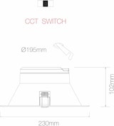 thumbnail of Thessis 25W Triac-dimmbare LED-Einbauleuchte mit Schaltertechnologie, Farbtemperatur 3000K/4000K/5000K, mattweiße Oberfläche - Beneito & Faure