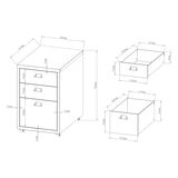 thumbnail of Helloshop26 - Caisson de bureau armoire meuble de rangement à roulettes acier 48 x 28 x 41 cm jaune 03_0009119