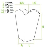thumbnail of MONOUSO - Große Popcorn Box Kraft 150g 8,7x13x20,3cm (250 Stück)