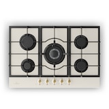 thumbnail of Victoria 5 Gaskochfeld 5-flammig Sabaf-Brenner Glaskeramik Retro-Look Creme