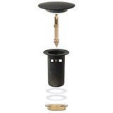 thumbnail of vidaXL Afvoer pop-up met overloop 6,4x6,4x9,1 cm zwart