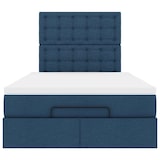 thumbnail of vidaXL Ottoman-Bett mit Matratze & LEDs Blau 120x200 cm Stoff