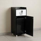 thumbnail of Poubelle snack en bois noir 100L