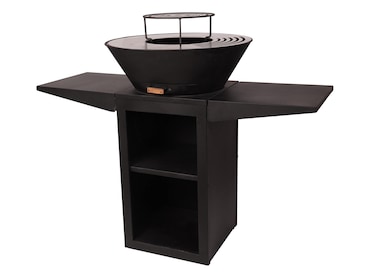 PURLINE Barbecue em aço E cor Preto com prancha de 60 cm EFP57B