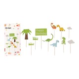 thumbnail of Cake Topper Dinosaurier Tortendeko Kindergeburtstag Kuchendeko Tortenstecker Kinderparty Geburtstagsdeko Bunt Mix