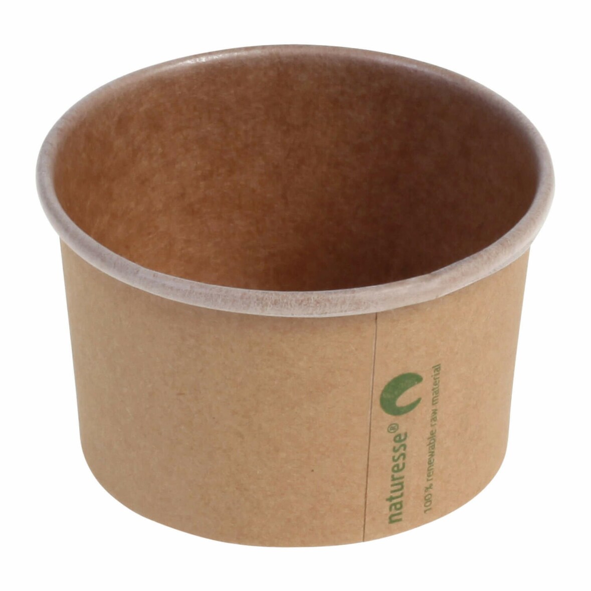 200x Eisbecher Pappbecher Kraft mit Biobeschichtung 100 ml O 75mm braun