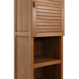 thumbnail of Teak-Hochschrank HWC-M87, Badschrank Badregal Badezimmer, hochwertiges B-Grade-Teak (Kernholz, 20-30 Jahre), 180x40cm