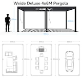thumbnail of Weide Deluxe Plus | Pergola Voll Aluminium freistehend | 4 x 6 M | Lamellendach weiß