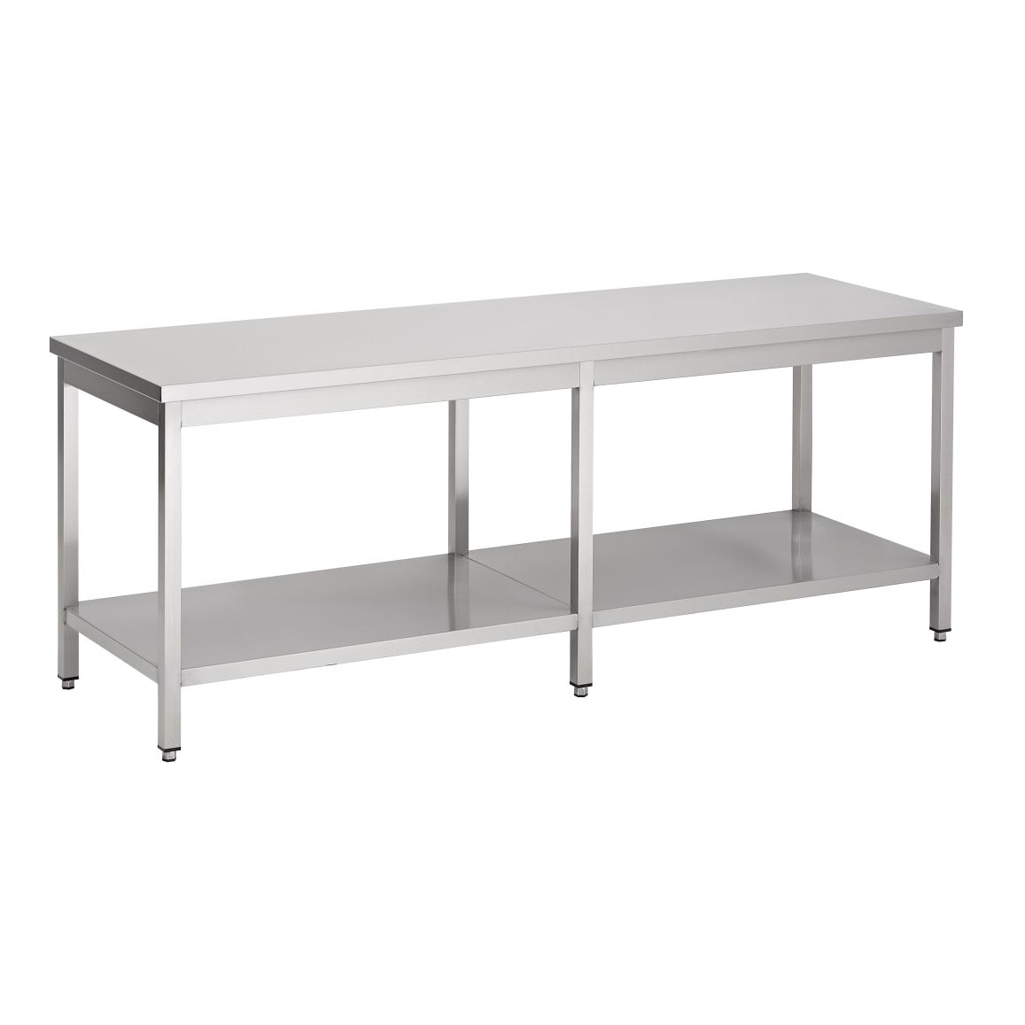 Table Inox Professionnelle Avec Etagère Basse et Renfort - Gamme 600 - Combisteel - l290- L250- P60- h90- Acier Inoxydable