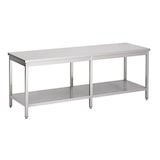 thumbnail of Table Inox Professionnelle Avec Etagère Basse et Renfort - Gamme 600 - Combisteel - l290- L250- P60- h90- Acier Inoxydable