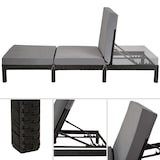 thumbnail of tectake Tumbona de polirratán SOFIA - Negro