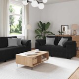 thumbnail of Ensemble de canapés 3 pcs avec coussins Noir Velours Modèle Vega Line