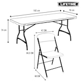 thumbnail of Pack mesa plegable 182x76 cm + 6 sillas plegables blanco Lifetime