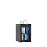 thumbnail of TEFCOLD Refrigerador de leche, acero y vidrio, refrigeración profesional, Negro