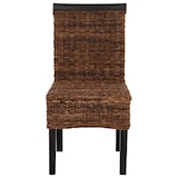 thumbnail of Set di 2 sedie da pranzo sedia in vimini M45 sedia banana wicker ~ scuro, senza cuscino