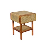 thumbnail of SIT Möbel Mesa de cabeceira | 1 gaveta, 1 prateleira | Madeira de teca com trama de rattan | natureza | L 48 x P 45 x A 60 cm | 07959-01