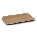 thumbnail of BIOZOYG 250 Stück Einwegteller 13 x 20 cm Pappteller, biologisch abbaubar, braun, rechteckig, recyclingfähig, robust Bioteller, Einweggeschirr